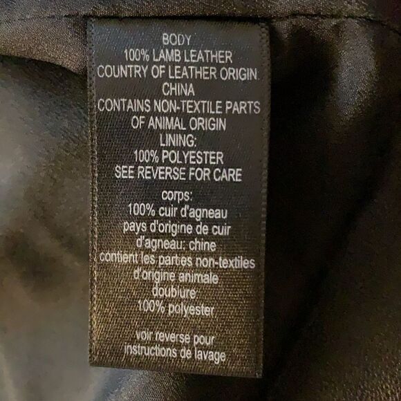 𝅺nwot PJK Patterson J Kincaid waterfall drape black leather jacket sz small - Picture 6 of 6